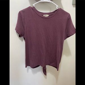 Madewell NWT brand new size small Knot Back tee purple mauves